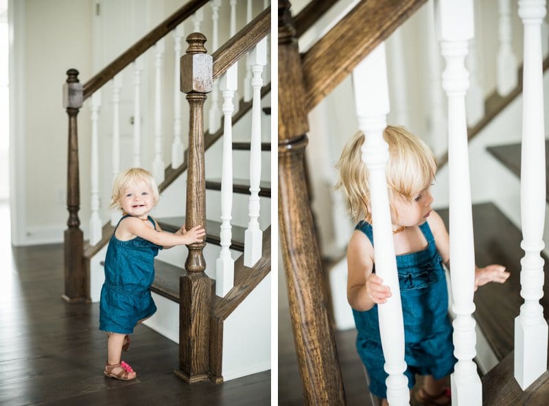 baby on stairs