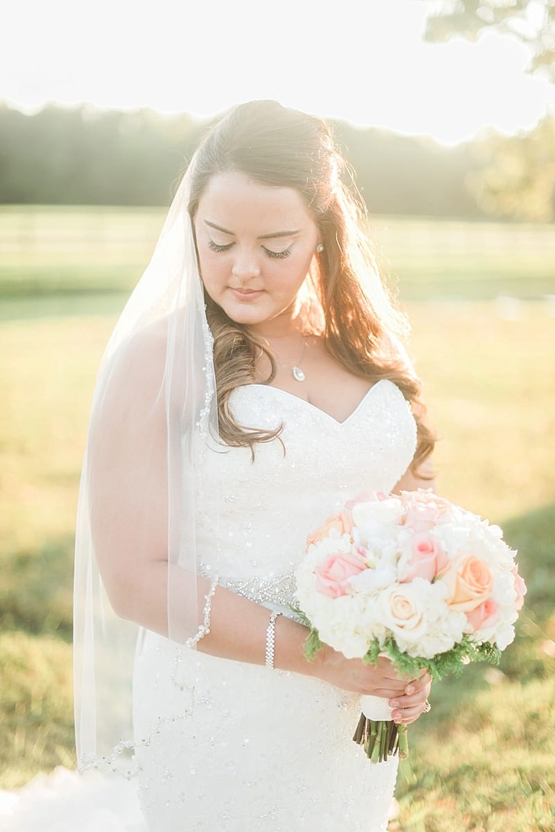 backlit bridal portrait