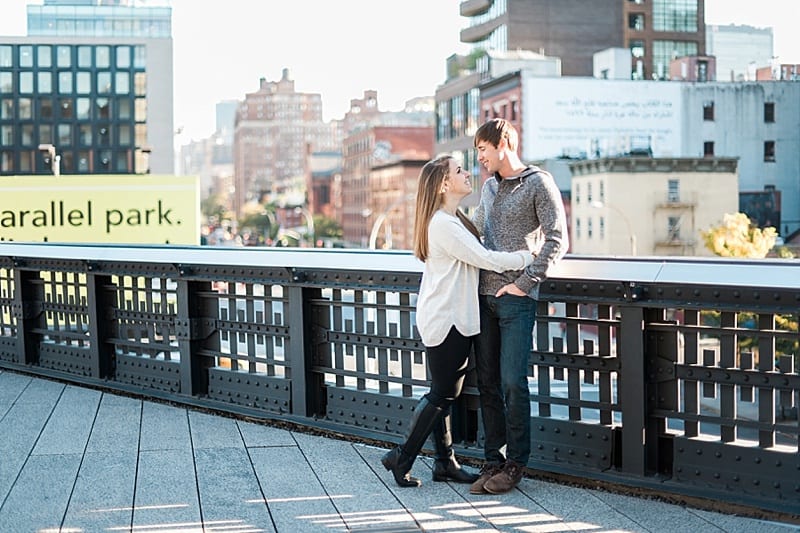 NYC highline views make the best engagement photo