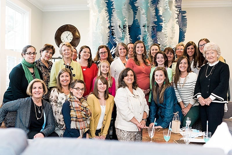 whale themed baby shower guests photo
