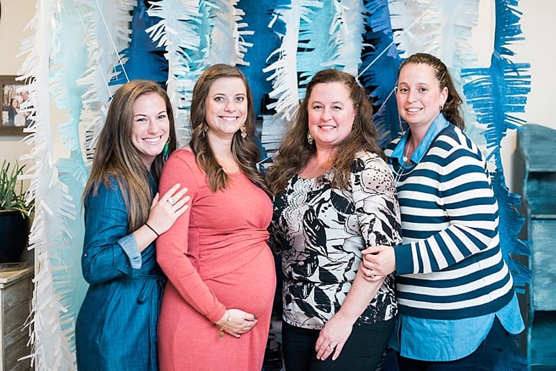 whale themed baby shower four sisters photo