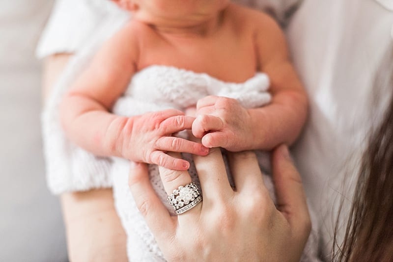 raleigh nc baby holding mom's fingers photo