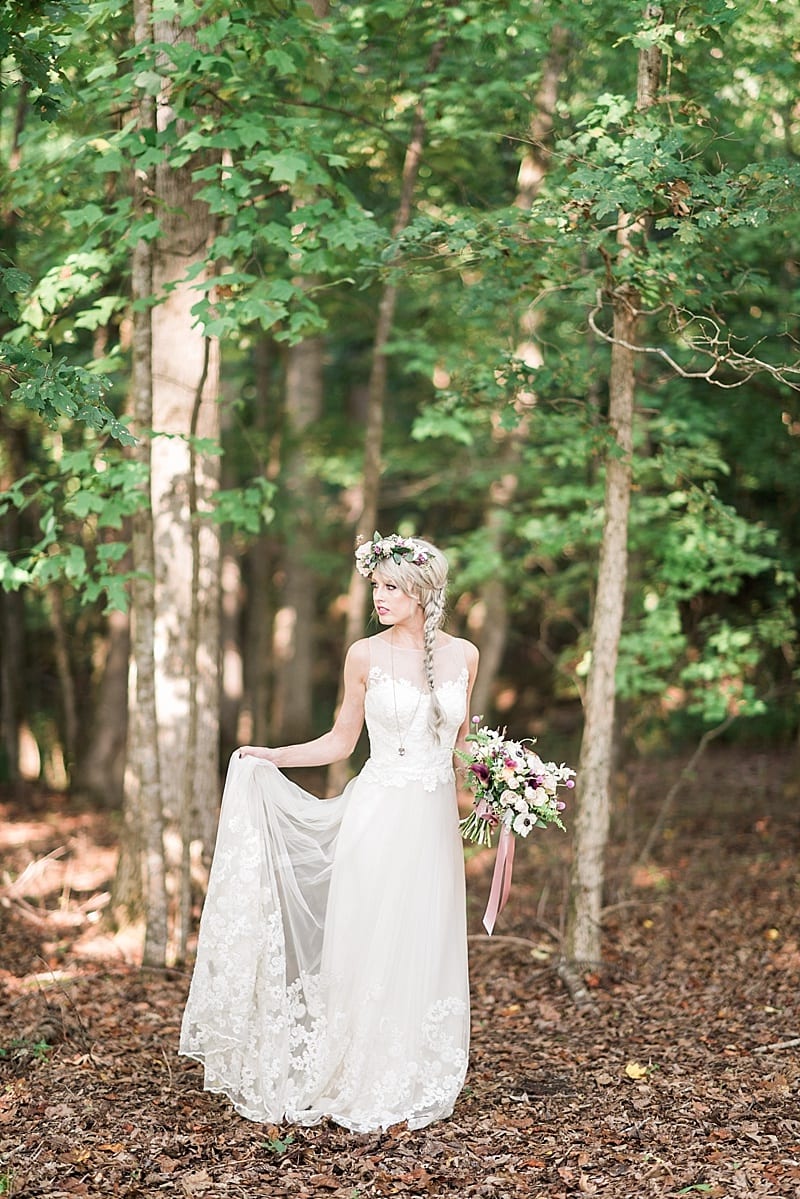 fairy like bride in the woods photo
