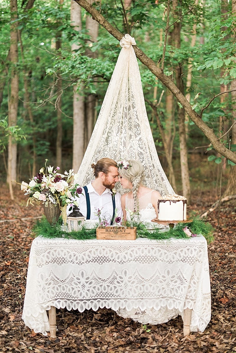 boone nc bride and groom elope photo
