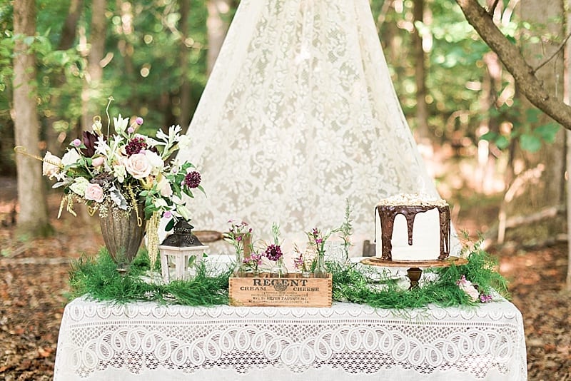 nc elopement sweetheart table photo