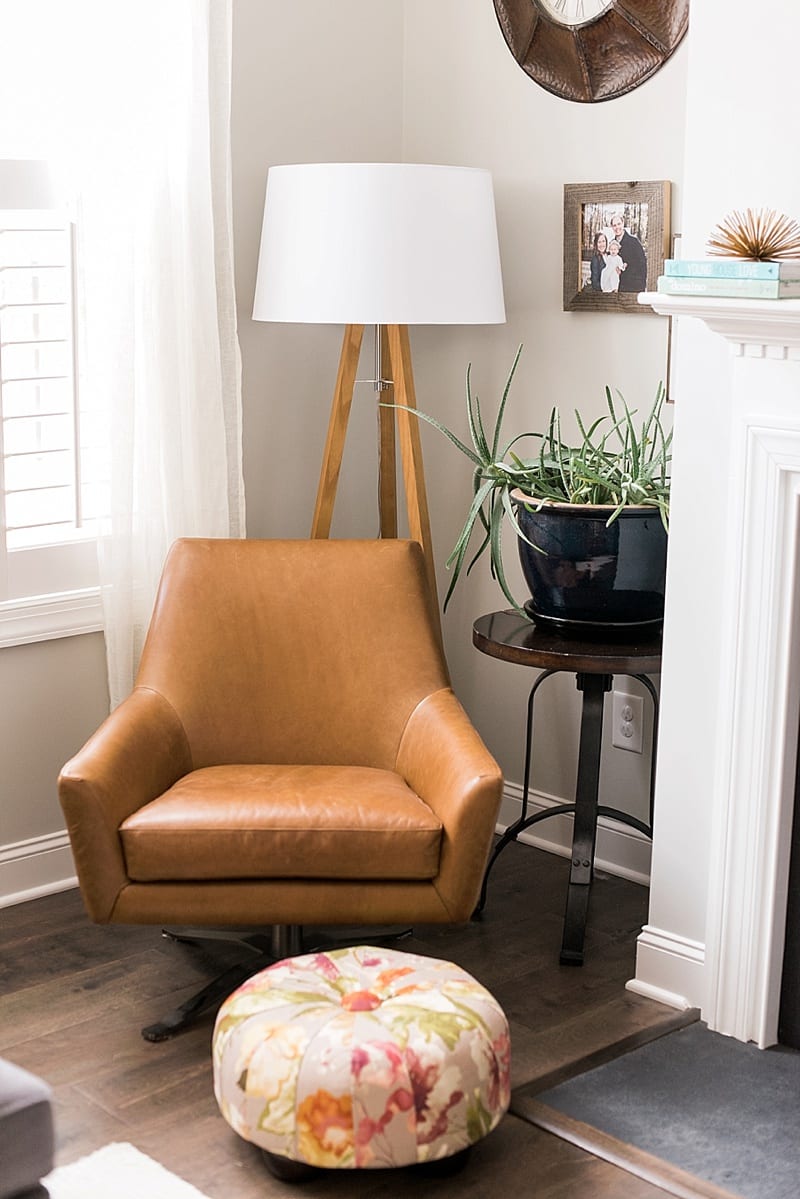 west elm leather chair photo
