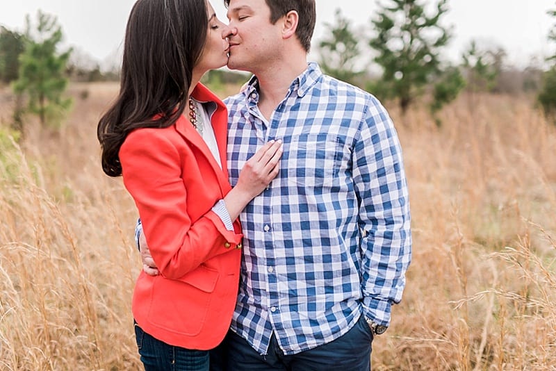 charlottesville va kissing engagement photo
