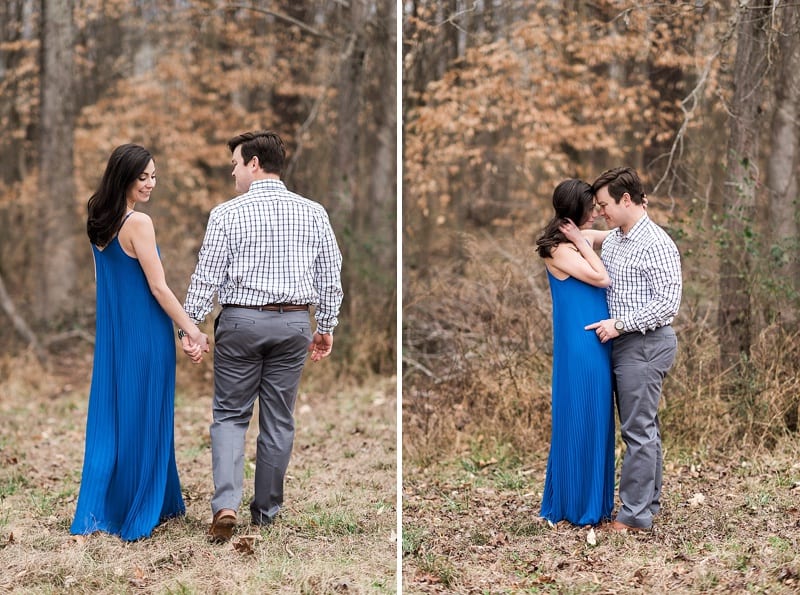 raleigh nc winter engagement session photo