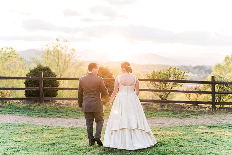 asheville nc mountaintop wedding sunset photo