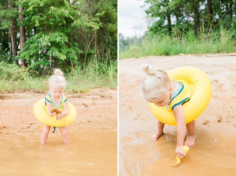lake keowee toddler in the water photo