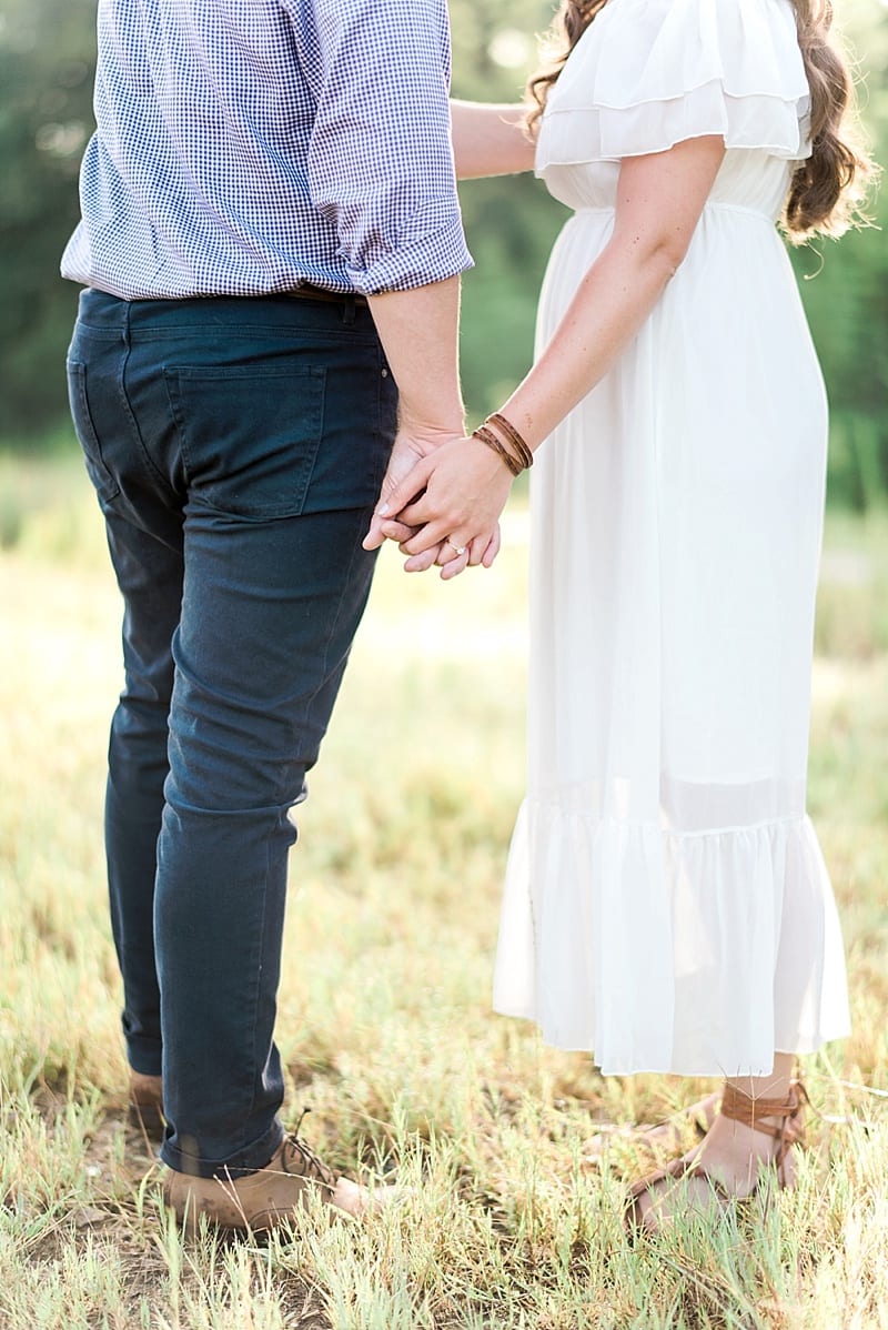 nc holding hands in engagement session photo