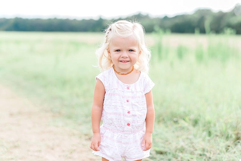 two year old blonde girl photo