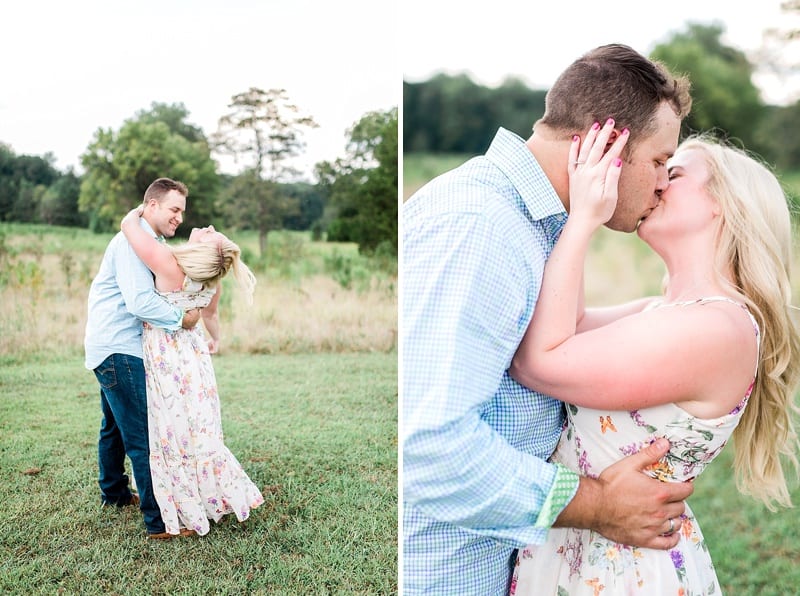 raleigh nc couple embracing engagement photo