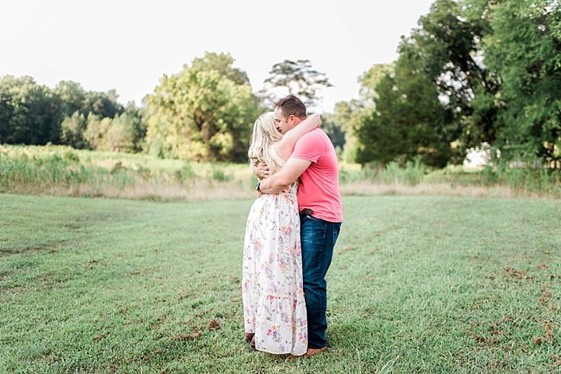 nc engagement photos in a field photo
