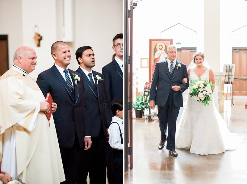 groom sees bride for first time photo