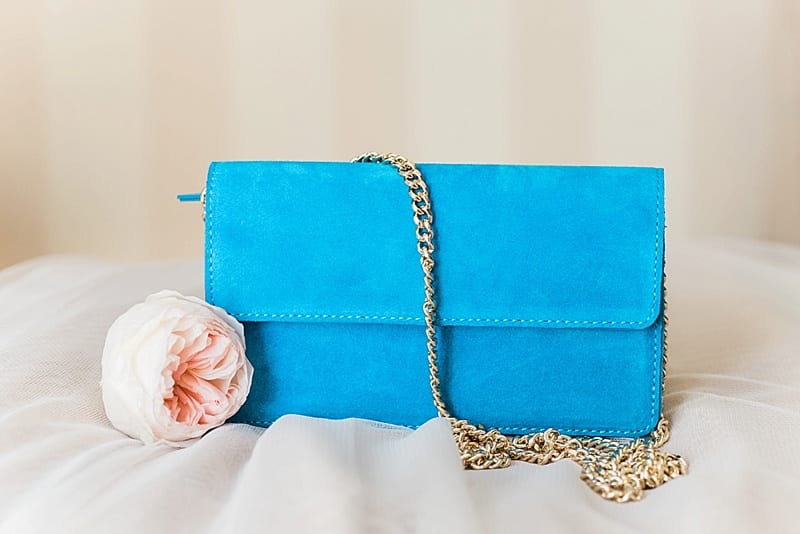 blue wedding purse photo