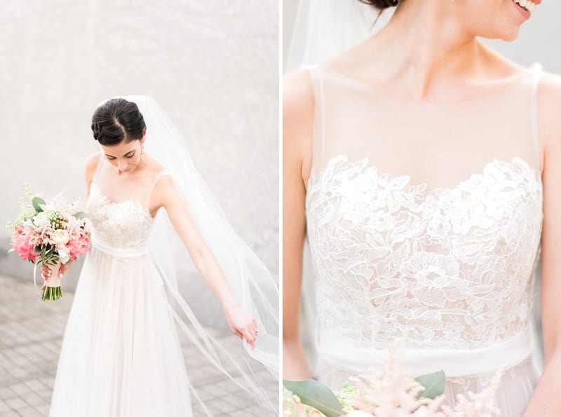 stunning lace bhldn gown photo