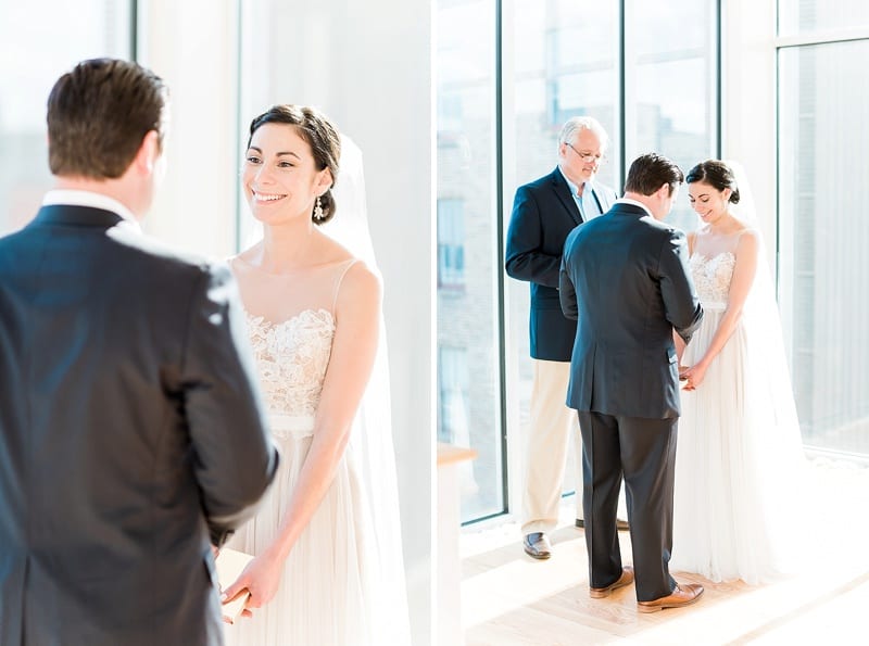 the glass box raleigh intimate wedding ceremony photo