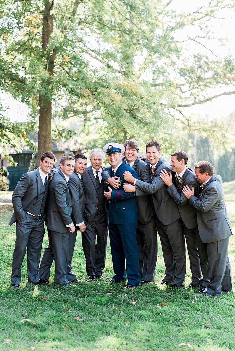 groomsmen on a golf course photo