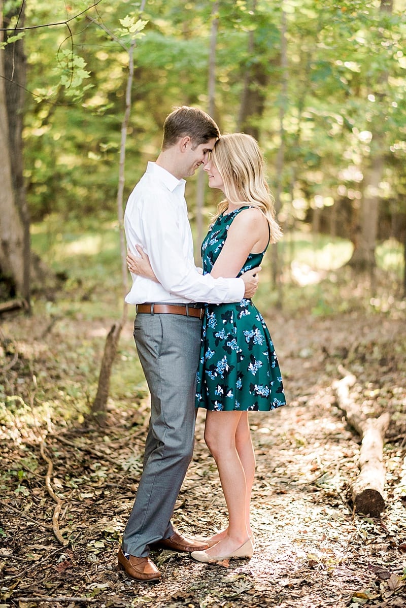 dancing in the woods engagement photo