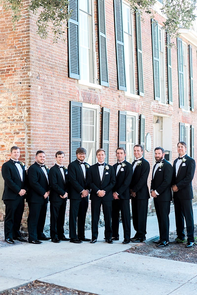 Wilmington groomsmen black suit photo