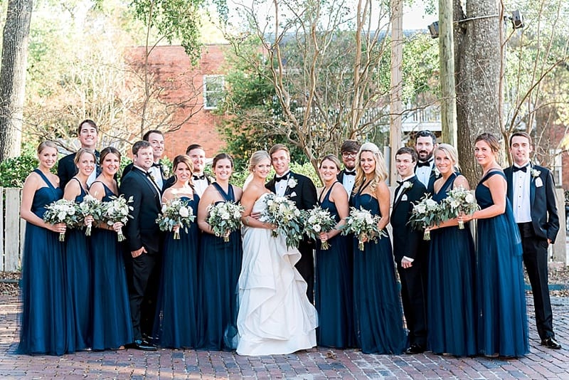 Wilmington full bridal party with groomsmen photo