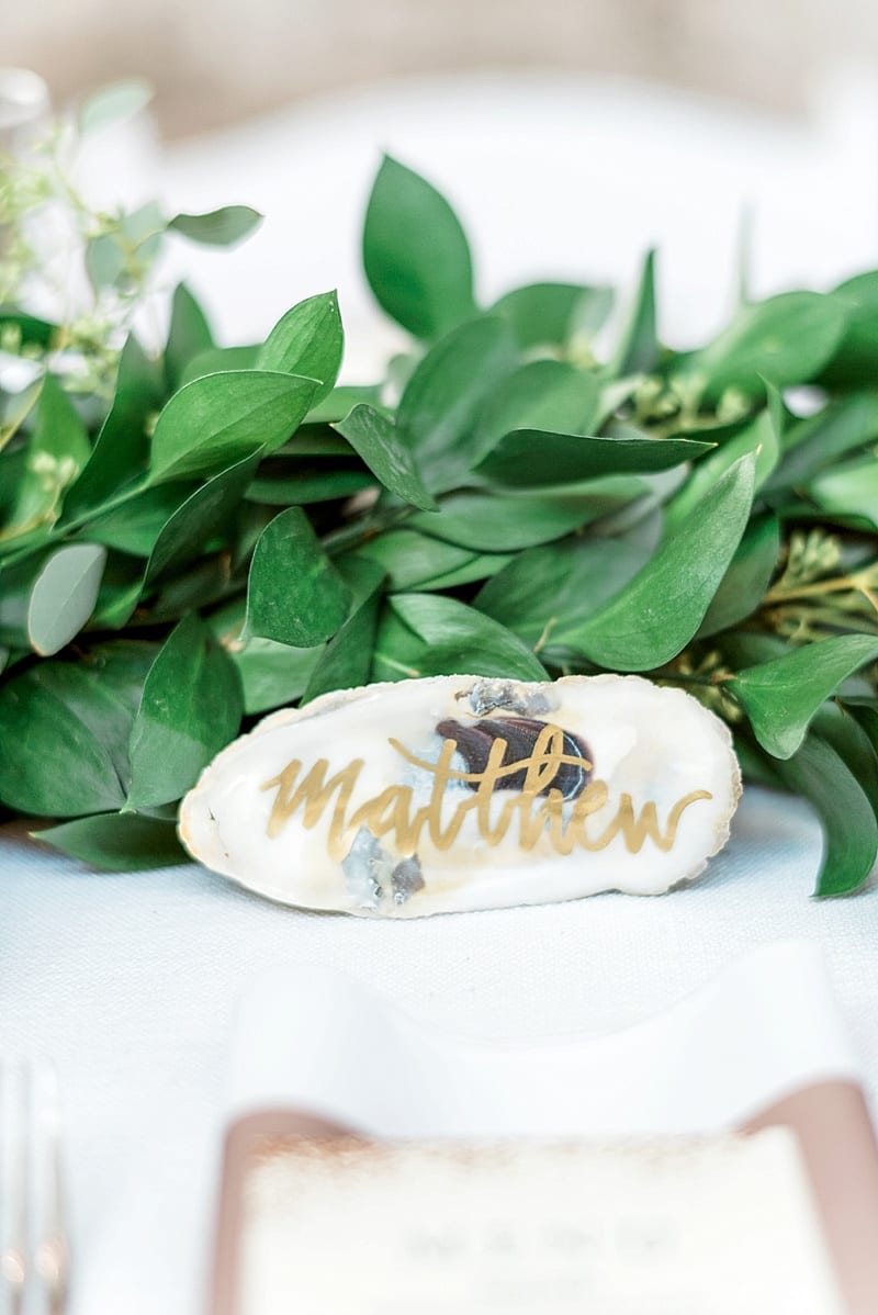 Wilmington oyster shell place card photo