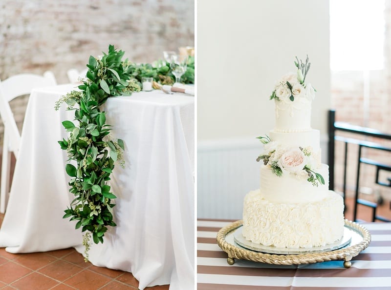 Wilmington wedding 4 tier wedding cake with flowers photo