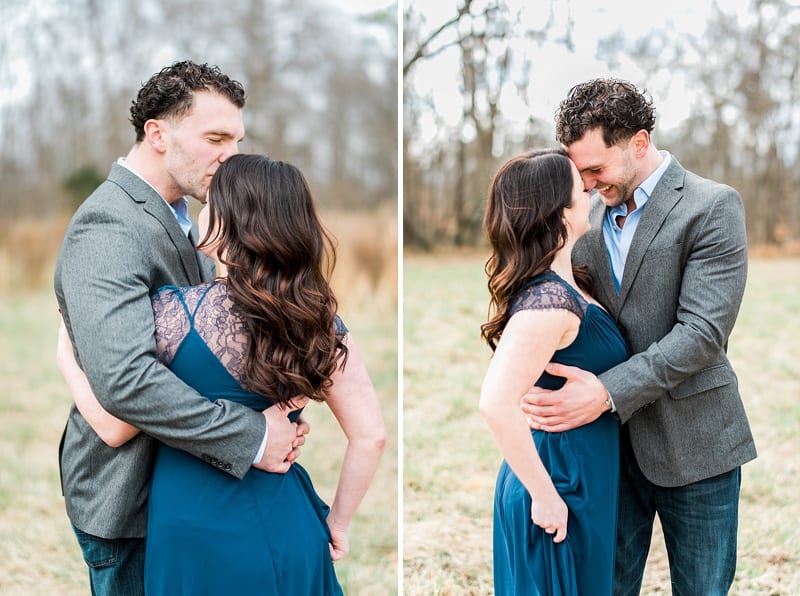 raleigh engagement kiss on the forehead photo
