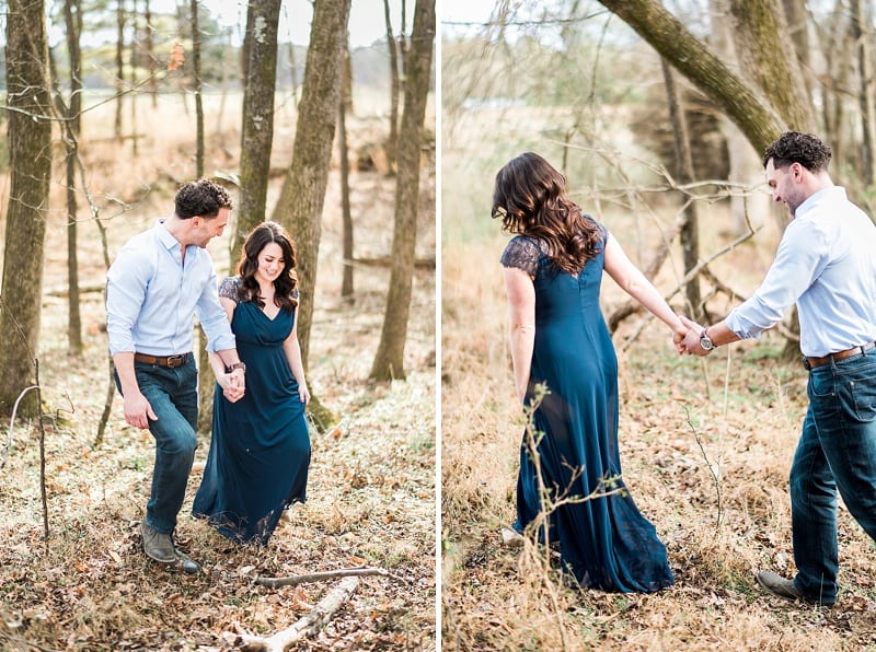 raleigh engagement walk through the woods photo