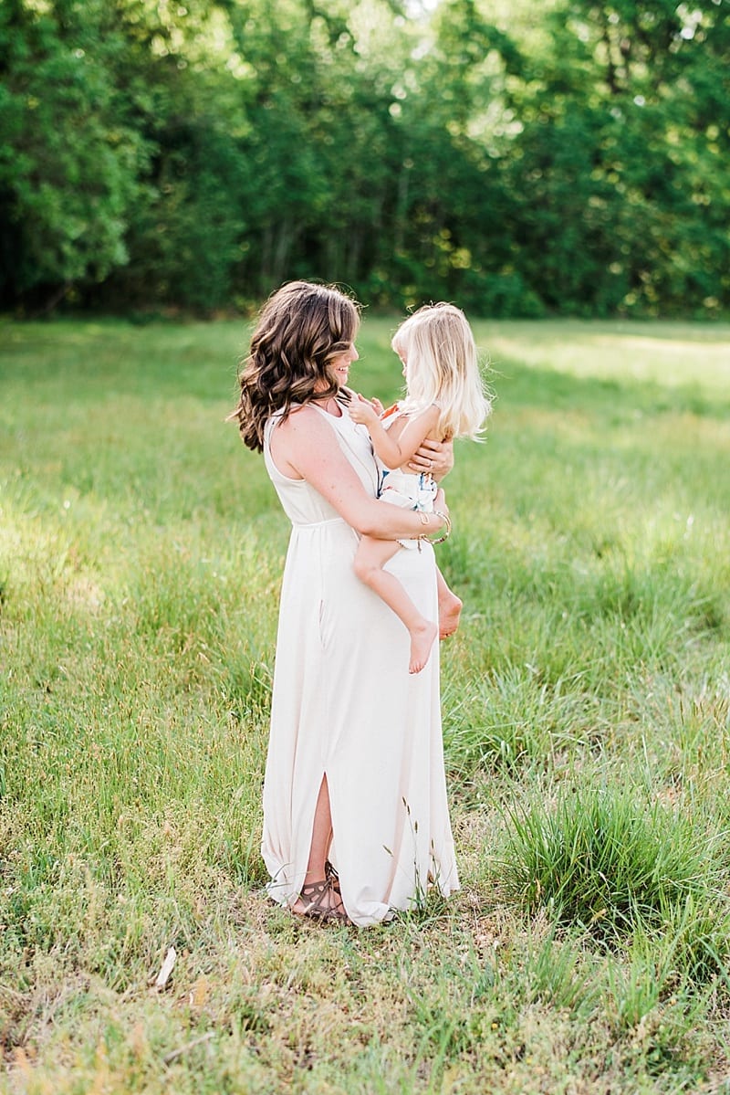 raleigh mom with toddler maternity photo