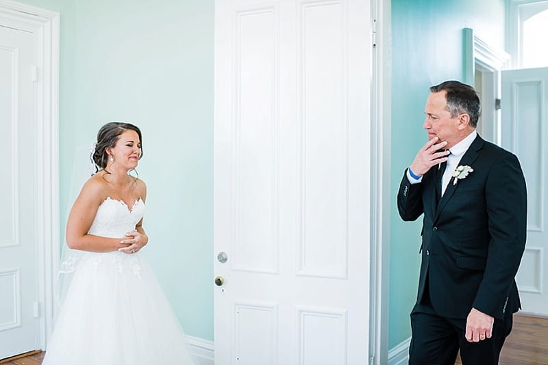father seeing bride moment photo