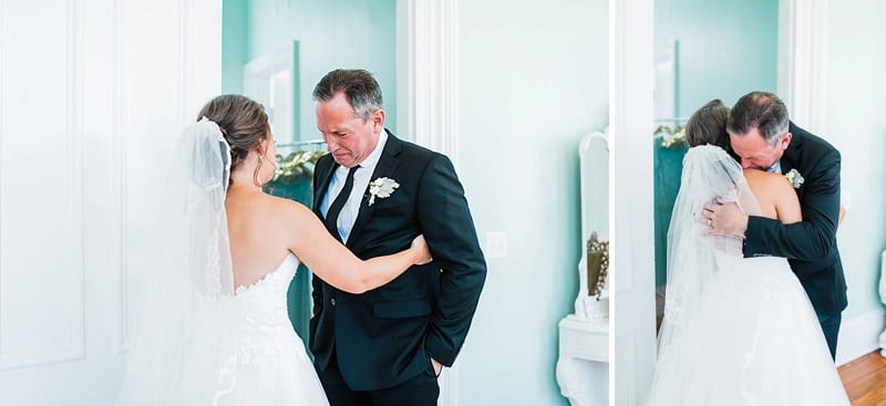 very emotional father daughter moment on a wedding day photo