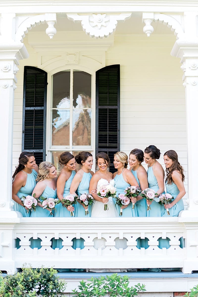merrimon wynne bridal party on porch photo