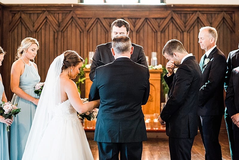 all saints chapel father giving bride away photo