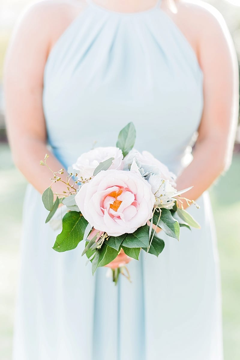 bushel & peck pink and white bridesmaid bouquet photo