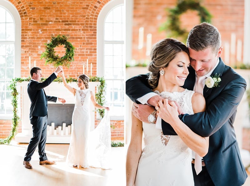 cotton room wedding bride and groom dancing photo