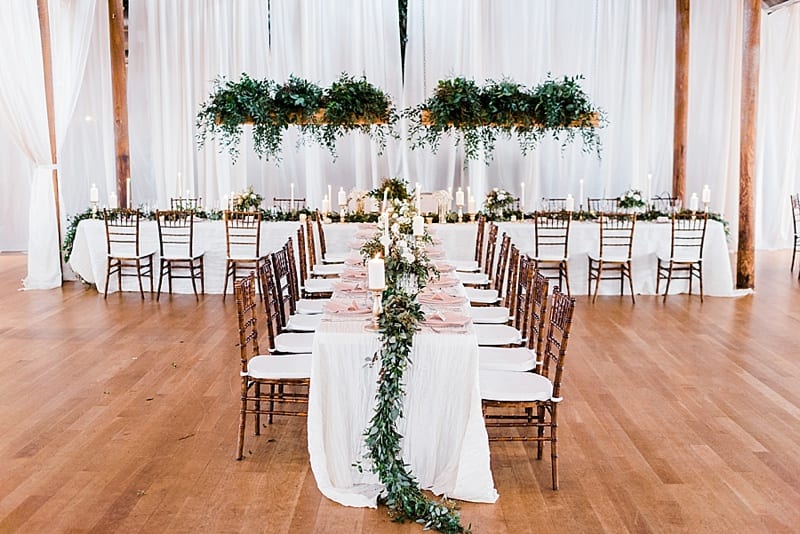 cotton room wedding reception long table photo