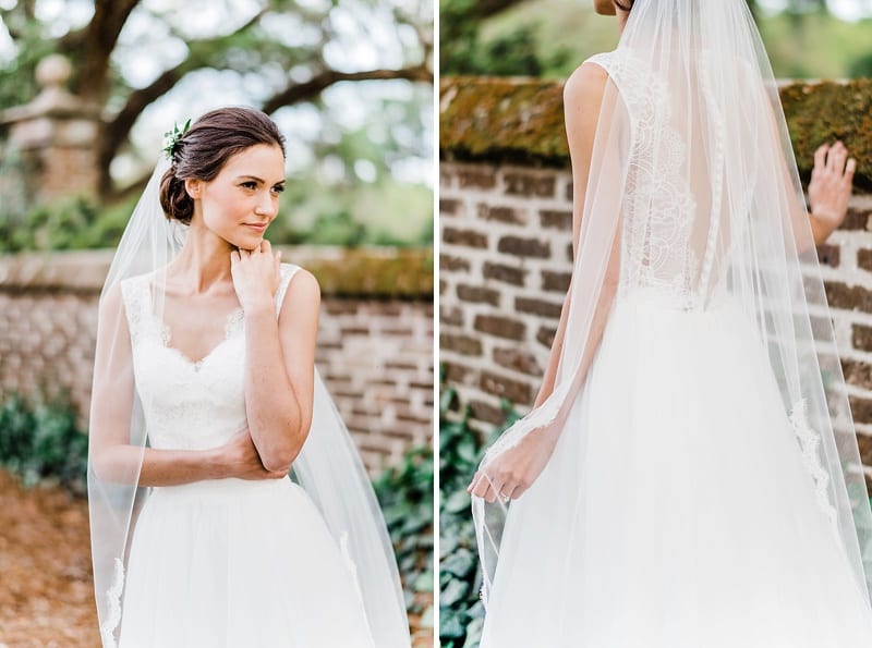 lana addison bridal lace gown with veil photo