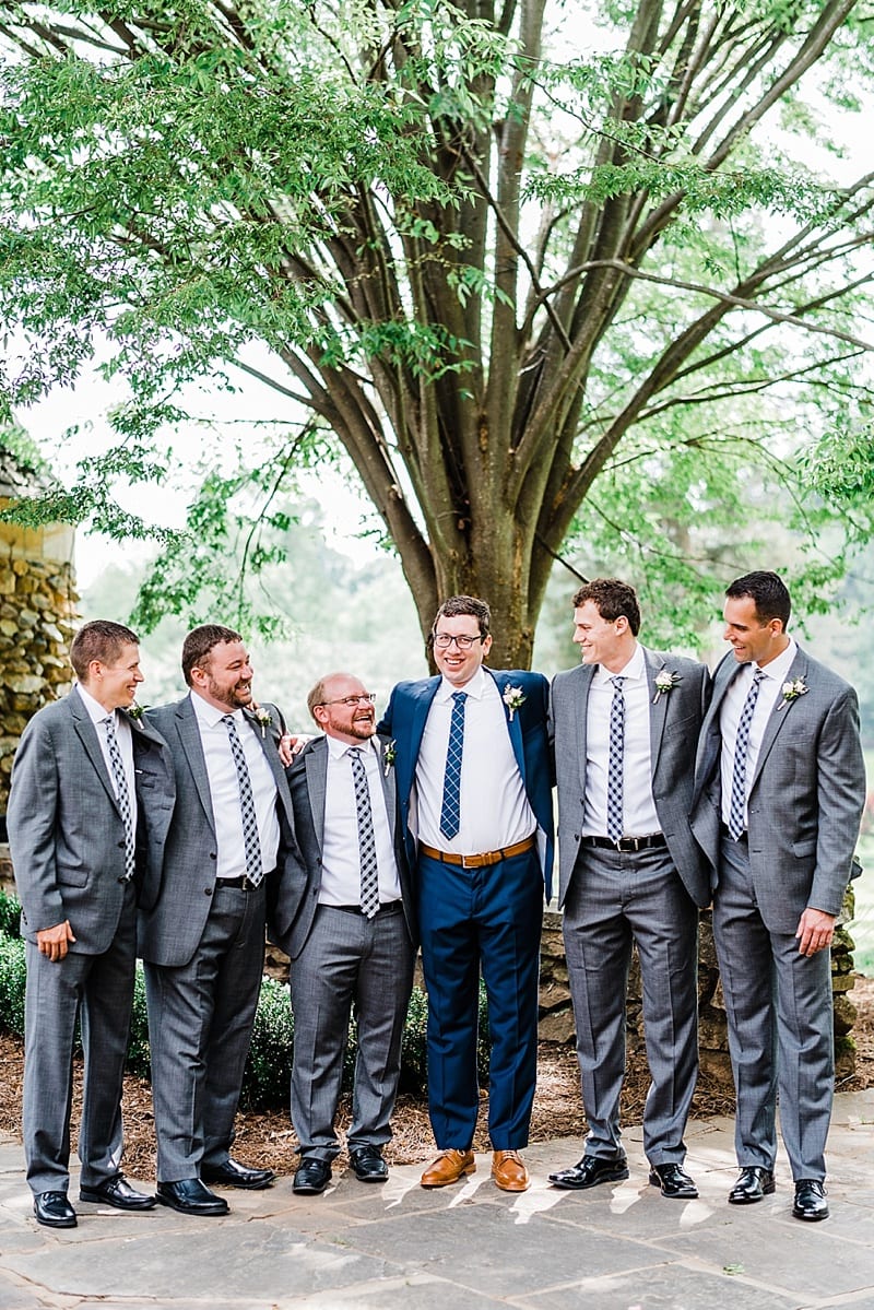 graylyn estate wedding groomsmen photo