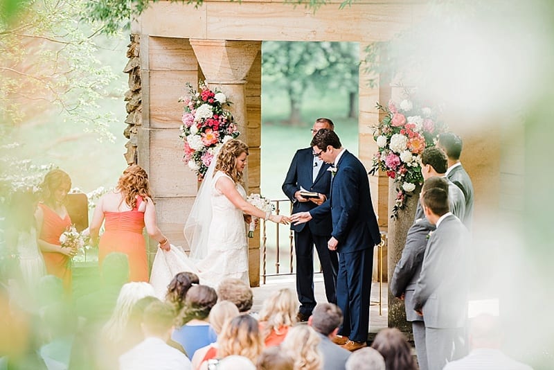 graylyn estate wedding prayer during ceremony photo