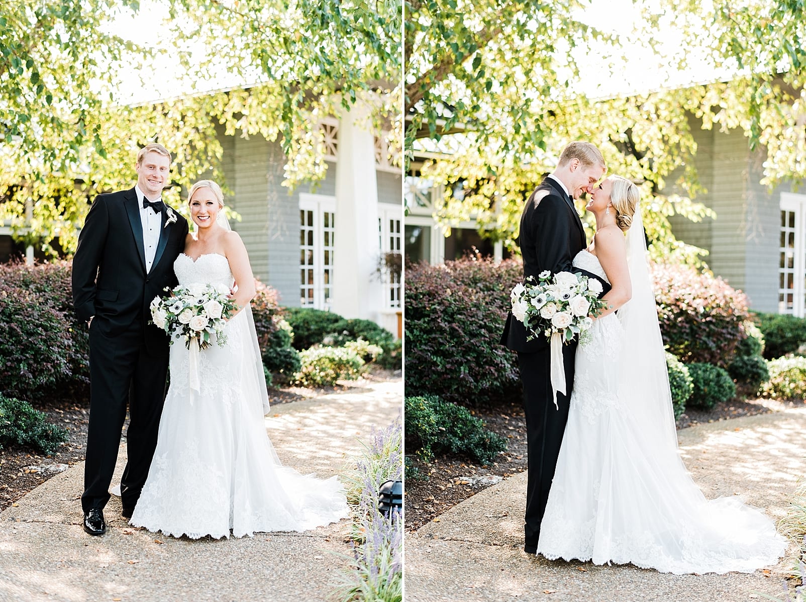 williamsburg virginia photographer formal bride and groom white bouquet photo