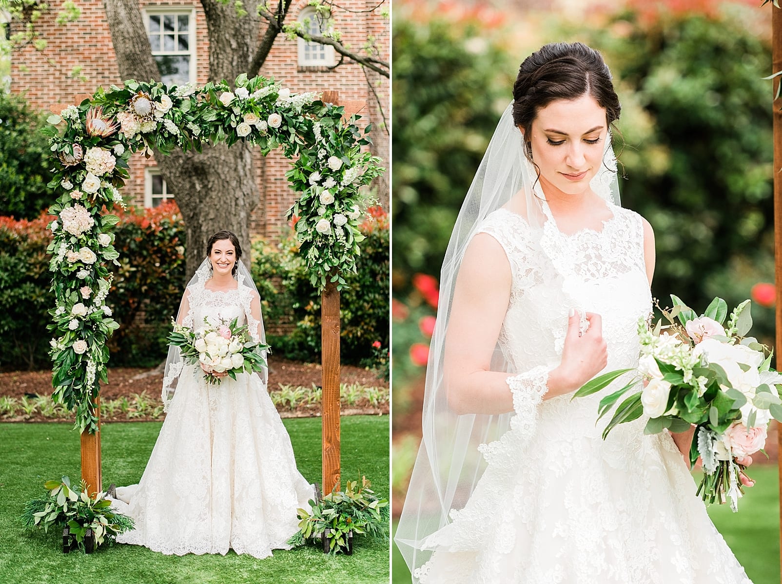 raleigh wedding photographer merrimon wynne wedding venue bushel and peck florals bridal portrait inspiration photo