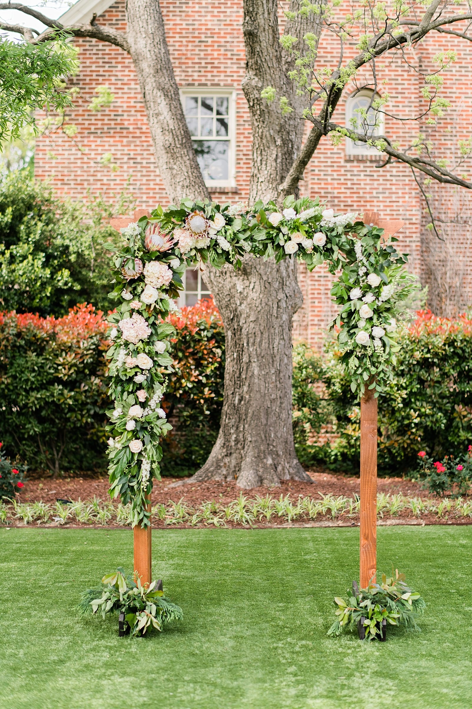 raleigh north carolina wedding photographer floral arch inspiration wedding ceremony inspiration photo