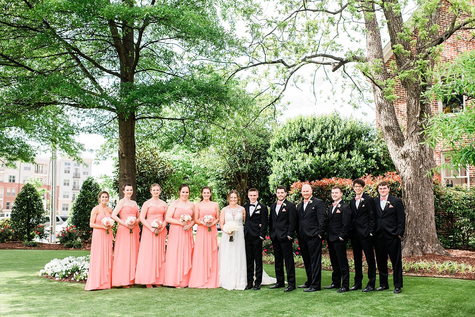 raleigh nc wedding party photo