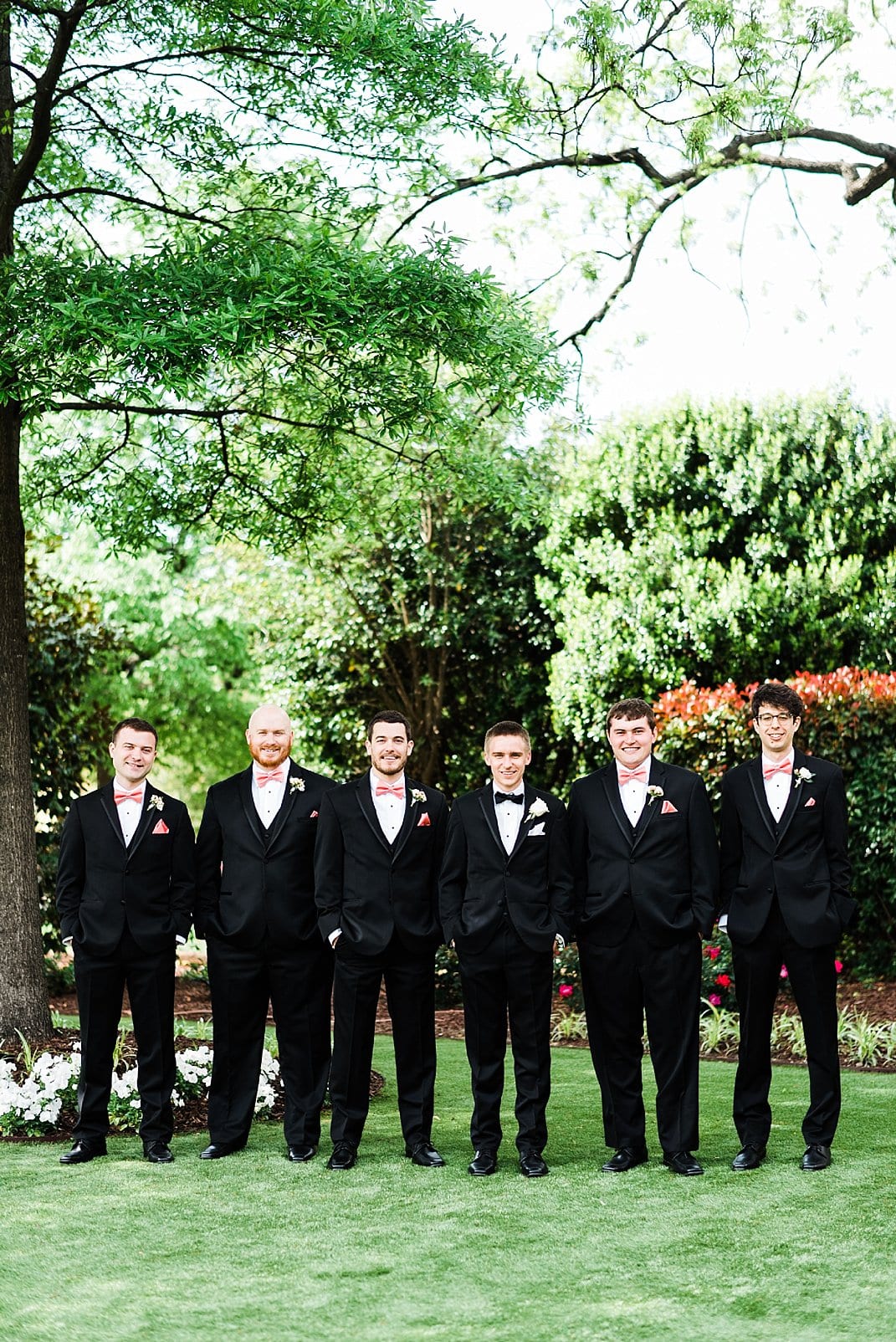 raleigh nc groomsmen in black tuxedos photo