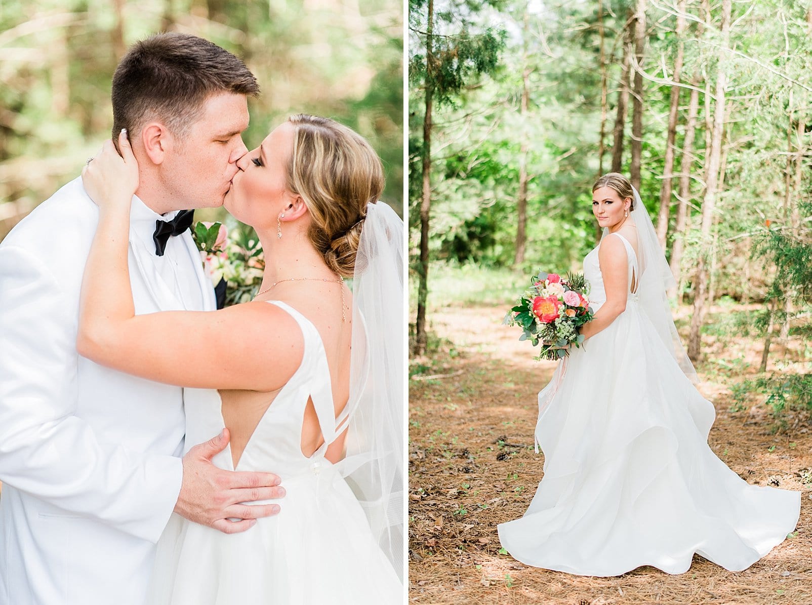 chapel hill, nc wildflower bridal gown photo