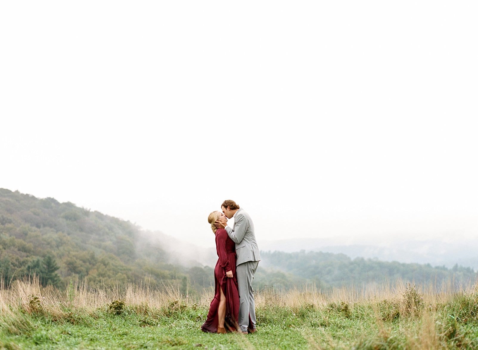 boone mountain top engagement session photo