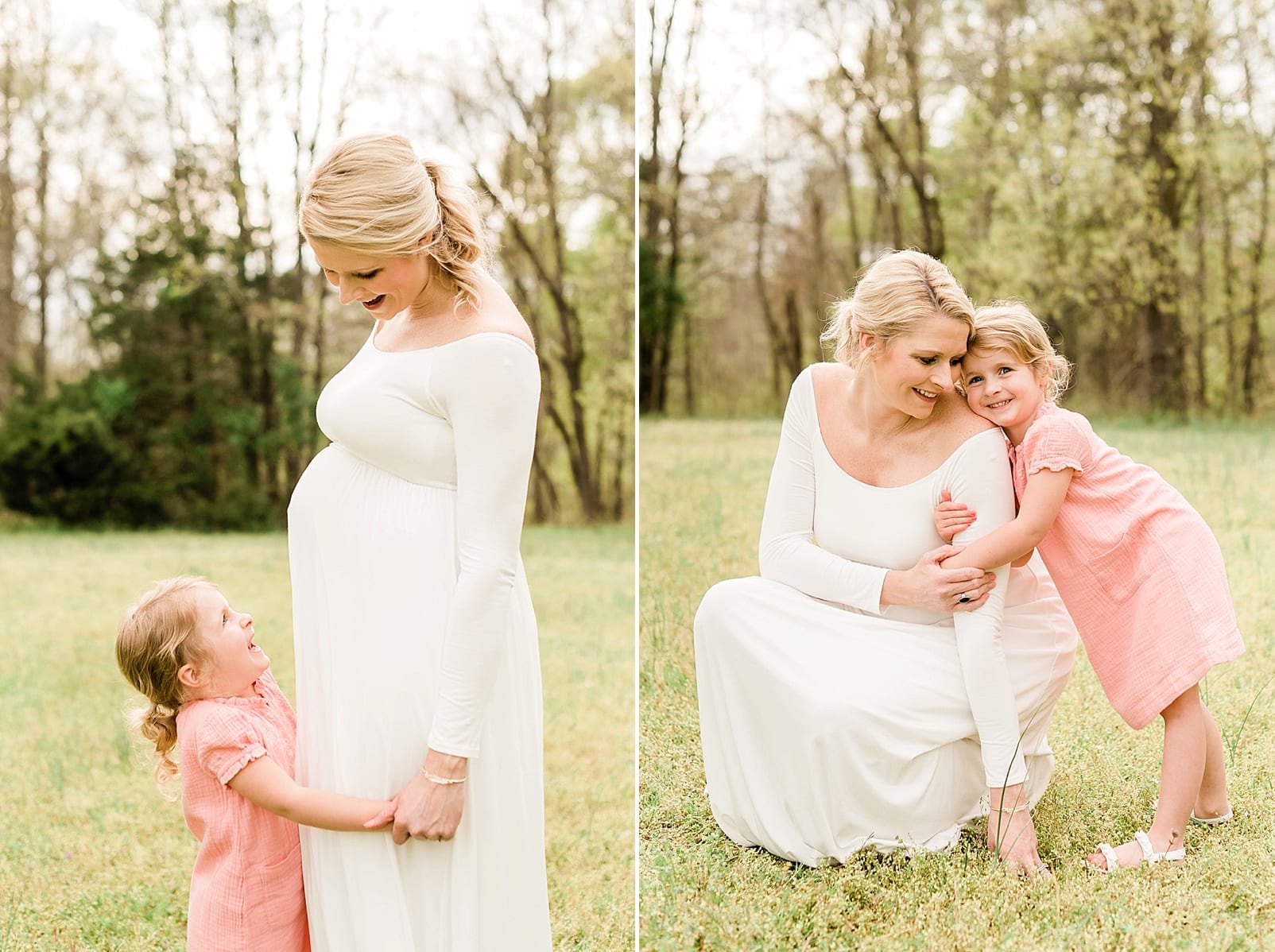 Wake Forest mother with her toddler daughter during maternity session photo