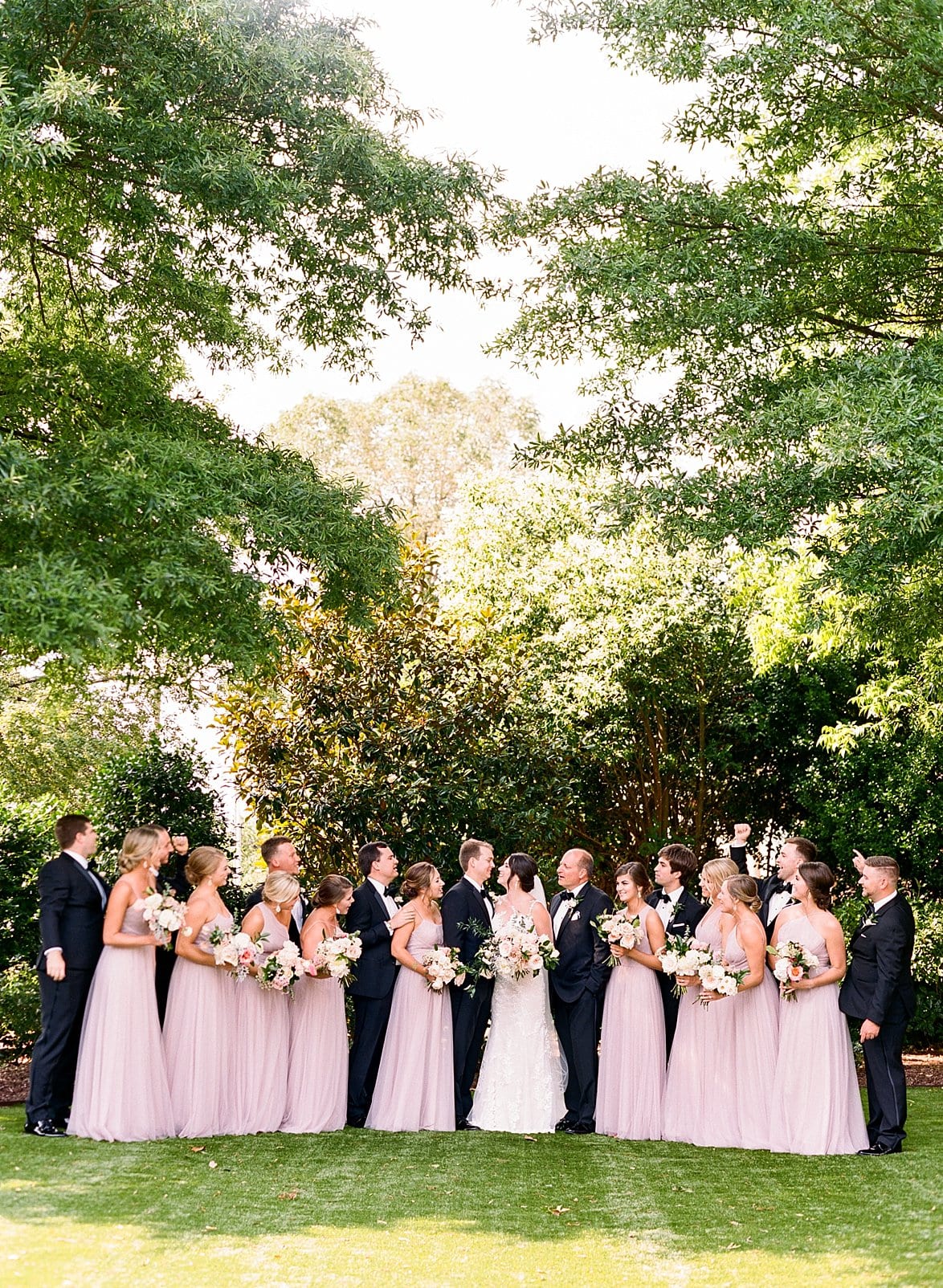Merrimon Wynne wedding party with bridesmaids and groomsmen photo